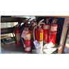 Image 2 : 17 ASSORTED FIRE EXTINGUISHERS & MOUNTS