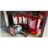 Image 4 : 3 RED COLEMAN BATTERY POWERED LED LANTERNS & HUMMER HANDHELD SPOTLIGHT FLASHLIGHT *NO CHARGER*