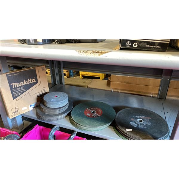 LARGE GROUP OF ASSORTED ABRASIVE CUT OFF WHEELS