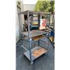 Image 4 : 2 GREY METAL 2 TIER UTILITY CARTS