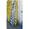 Image 3 : 3 LADDERS- 12' YELLOW FEATHERLITE, 8' & 6' ALUMINUM