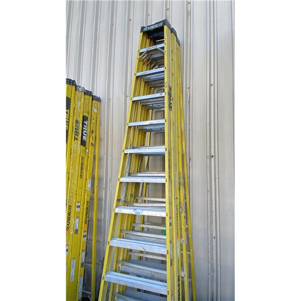 3 FEATHERLITE YELLOW 12' LADDERS