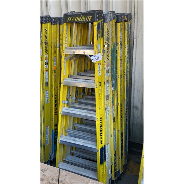 5 FEATHERLITE YELLOW 6' LADDERS