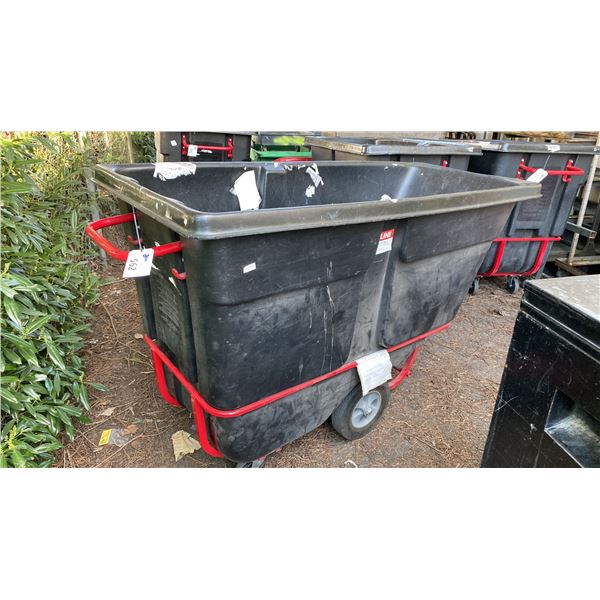 ULINE PLASTIC INDUSTRIAL MOBILE DUMPING GARBAGE BIN