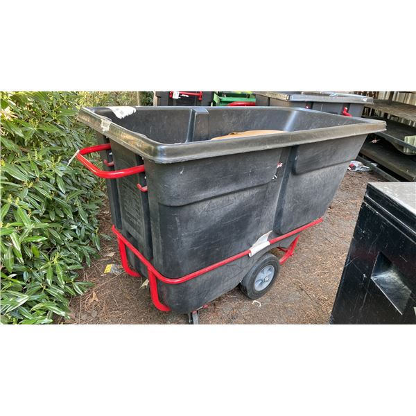 ULINE PLASTIC INDUSTRIAL MOBILE DUMPING GARBAGE BIN