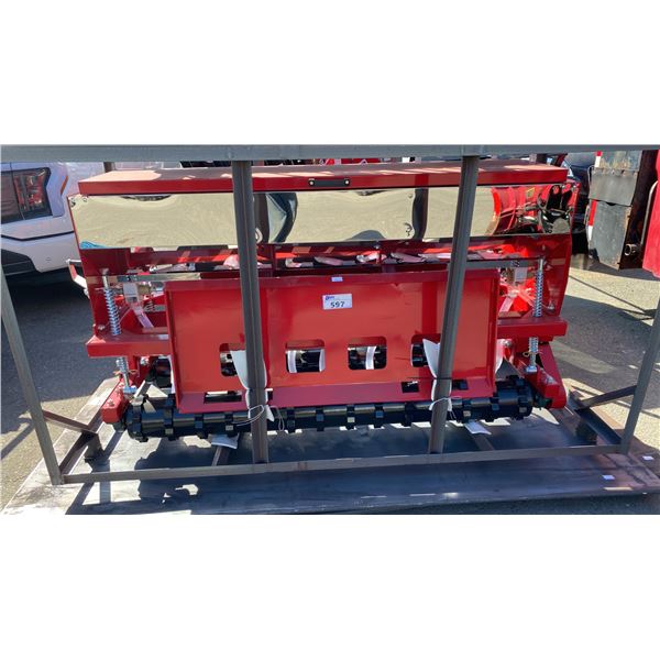 AGT STSD10 RED INDUSTRIAL SKID STEER SEEDER ATTACHMENT