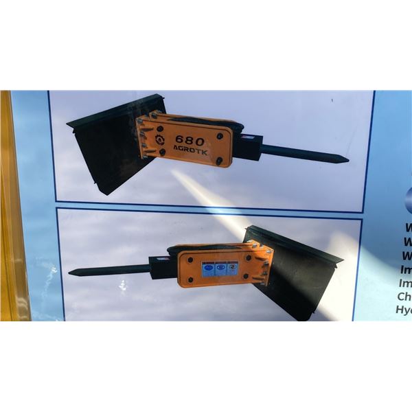 AGT SSHH680 SKID STEER HYDRAULIC CONCRETE BREAKER ATTACHMENT