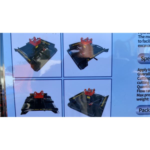 EXRC54, 54" BRUSH CUTTER ATTACHMENT FOR 6 TO 8 TON EXCAVATORS