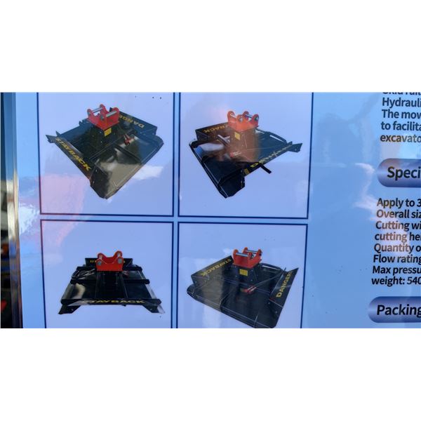 EXRC54, 54" BRUSH CUTTER ATTACHMENT FOR 6 TO 8 TON EXCAVATORS