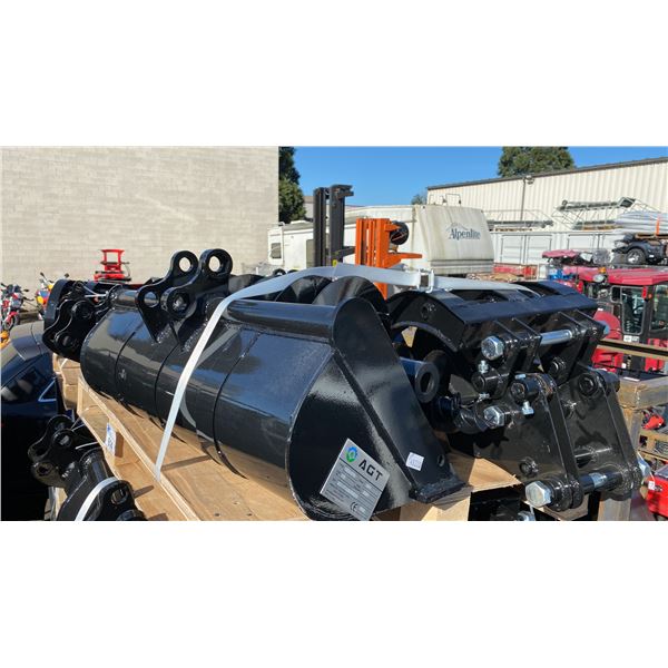 AGT INDUSTRIAL 9PCS MINI EXCAVATOR ATTACHMENT SET 12EX-ATA INCLUDES A QUICK COUPLER, RIPPER, RAKE,