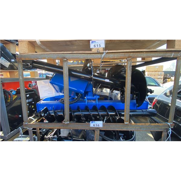 AGT SSECAG-Y HEAVY DUTY HYDRAULIC SKID STEER AUGER ATTACHMENT SET 6", 12" & 14" DIAMETER BITS