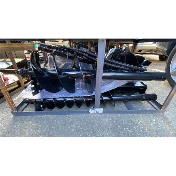AGT SSECAG-Y HEAVY DUTY HYDRAULIC SKID STEER AUGER ATTACHMENT SET 6", 12" & 14" DIAMETER BITS