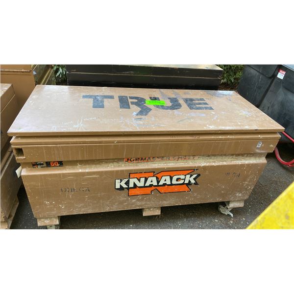 KNAACK BROWN METAL MOBILE JOB BOX APPROX 60"L X 24"D X 35"H