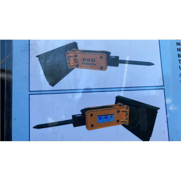 AGT SSHH680 SKID STEER HYDRAULIC CONCRETE BREAKER ATTACHMENT