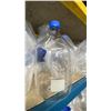 Image 3 : SHELF OF ASSORTED SIZE LABORATORY GRADE GLASS MEDIA STORAGE BOTTLES