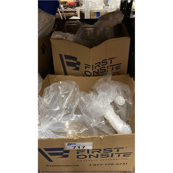 2 BOXES OF ASSORTED LABORATORY GLASSWARE