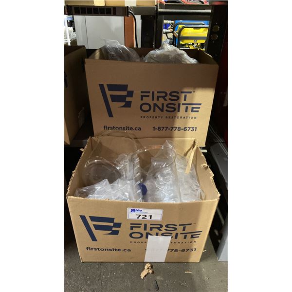 2 BOXES OF ASSORTED LABORATORY GLASSWARE