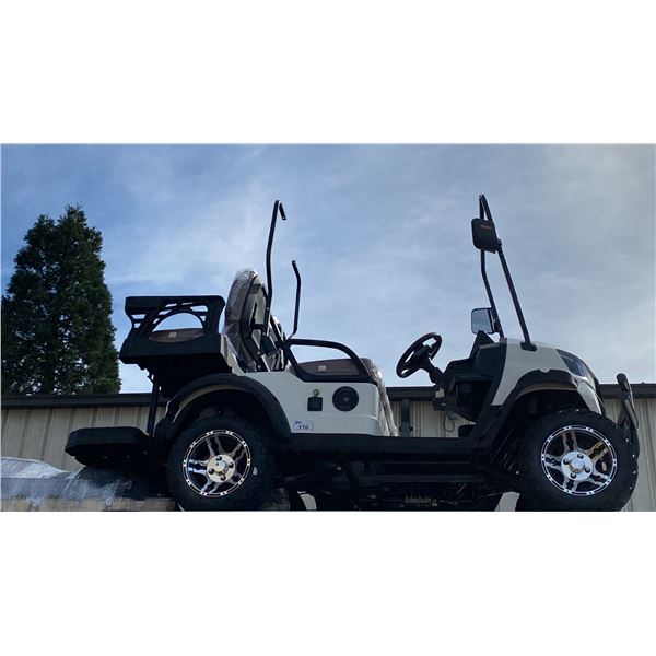 *PARTS ONLY* SDLANCH SDLGC80 WHITE 4 SEAT ELECTRIC GOLF CART WITH 4KW AC MOTOR, 50 MILE RANGE