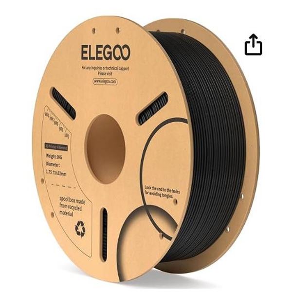 Elegoo PLA 3D Printer Filament 1.75mm, 1kg, Galaxy Black