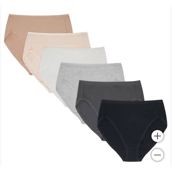 Room Service Hi-Cut Underwear Pack L/G, Multi-Colored, 6 Pack