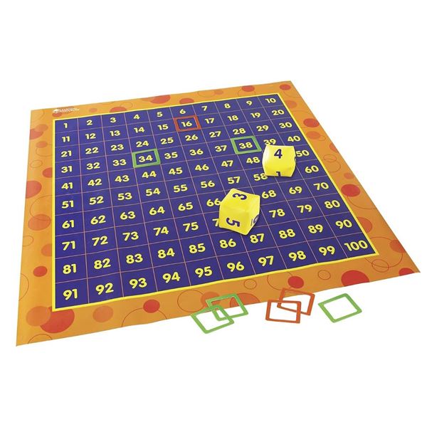 Learning Resources Hundred Activity Mat – 57 Pieces, Ages 5+ Math Learning Games