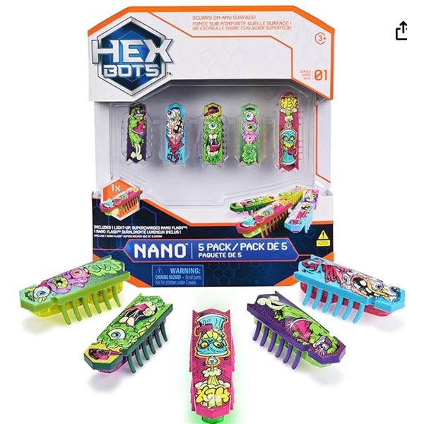 Hexbug HEXBOTS Nano 5 Pack, Model 01,  Multicolor