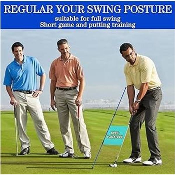 Goldau Foldable Golf Alignment Sticks, 2-Pack, 3-Section, Blue