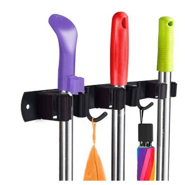 Hurryfox Mop and Bathroom Mop Holder-Black