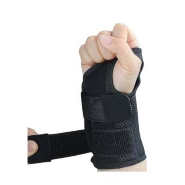 Wrist Support Brace for Carpal Tunnel Pain Relief (Black, Right Hand, L/XL)