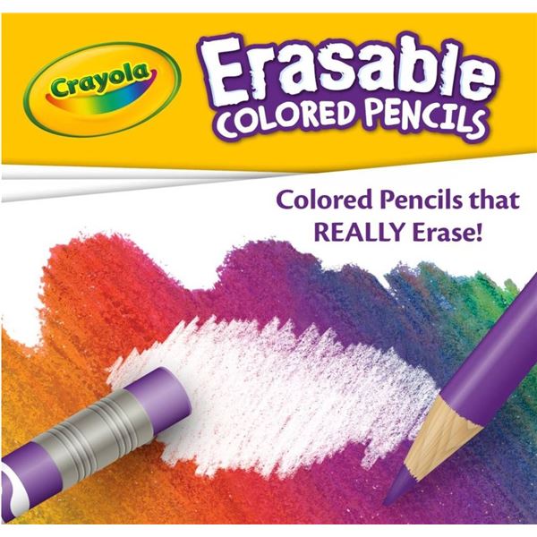 Crayola 36 Erasable Colored Pencils With Pre-Sharpened Tips