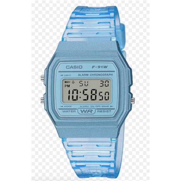 Casio F-91W Digital Water-Resistant Watch with Alarm Chronograph Function