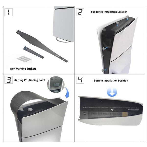 Lot of 2 – PS5 Slim Dust Cover Net with Tab-Insert Design for Easy Installation