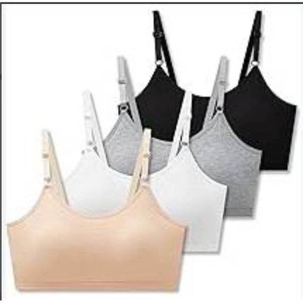 Lot of 2 Salia Girl Sport Camisoles with Fixed Pads, X-Large, Multiple Colors Package of 4