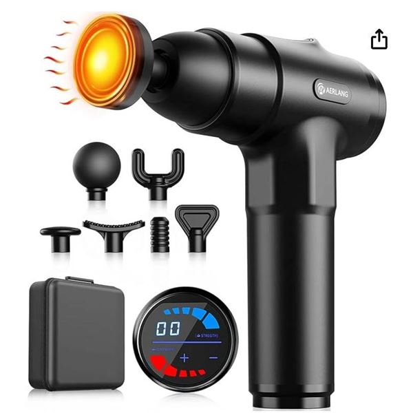 Aerlang Massager with 20-Speed Options and Adjustable Heads