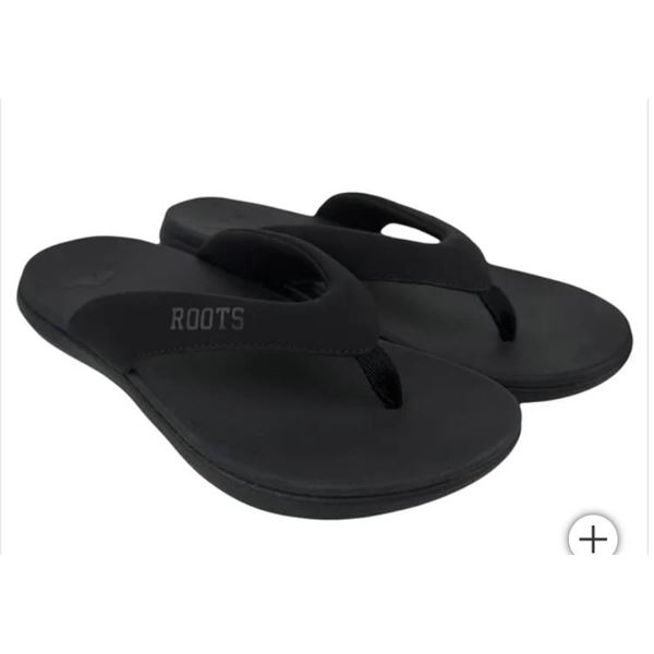 Roots Women’s Flip-Flops Black Size 7