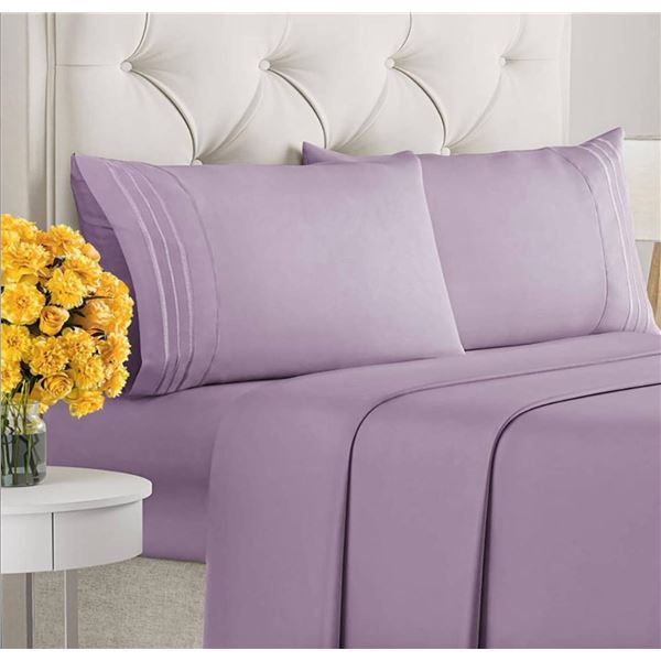 CGK Linens Microfiber 4-Piece Queen Sheet Set