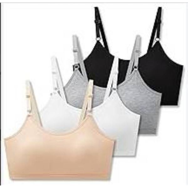 Lot of 2 Salia Girl Sport Camisoles with Fixed Pads, X-Large, Multiple Colors Package of 4