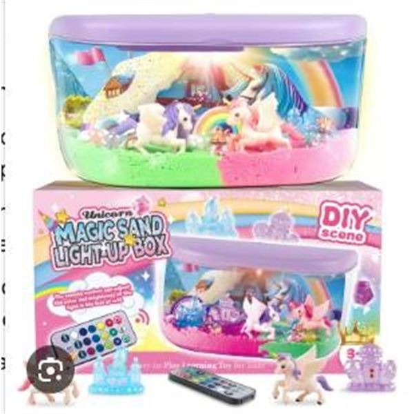 Unicorn Magic Sand Light-Up Box DIY Scene with Remote Control