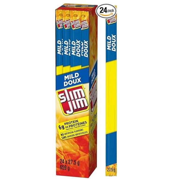 Slim Jim Mild Flavor Sausage Sticks 22.17 oz Packaging