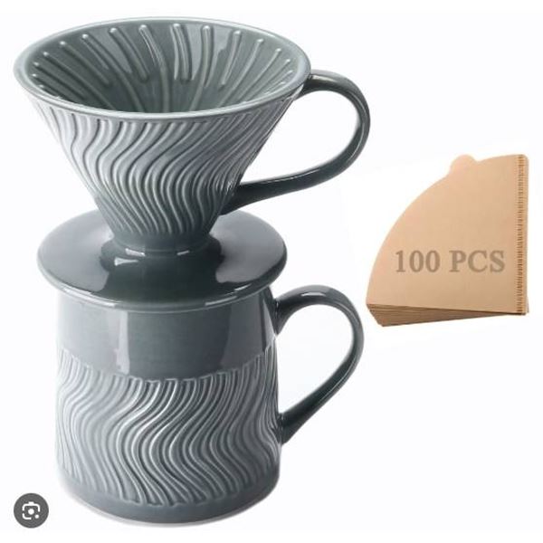 Polydremio Pour Over Coffee Maker Set with Mug and Filters