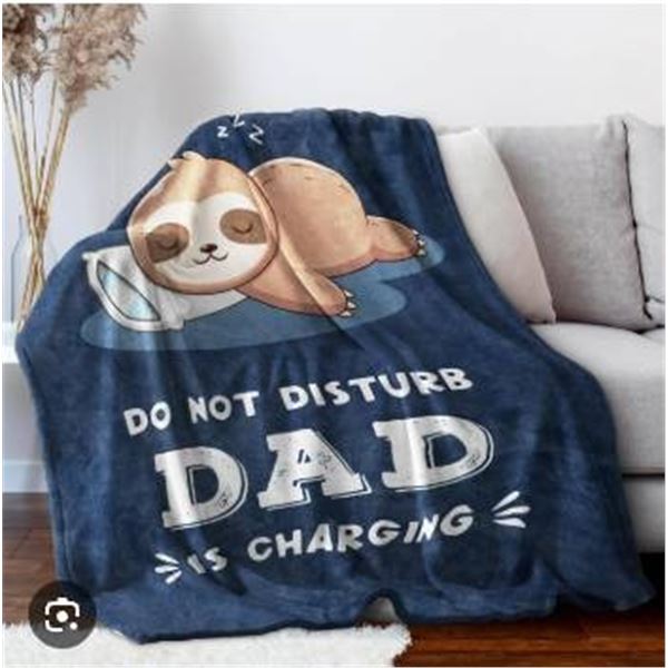 Dad Blanket with Charging Message, 60 x 50 Inches
