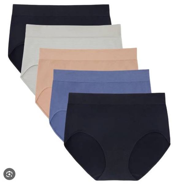 Jones New York Signature Seamless Brief 5-Pack, XL/TG