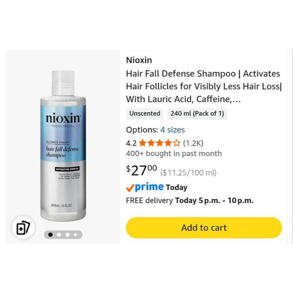 Nioxin Pro Clinical Hair Fall Defense Shampoo 476 mL