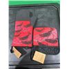 Image 2 : Salmon Oven Mitt And Potholder Set With Heat Protection