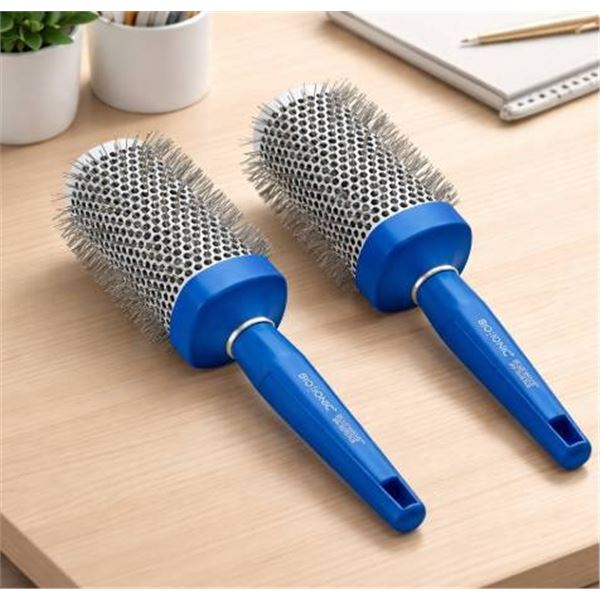 Lot of 2 – Bio Ionic Bluewave XL Round Brushes With Aluminum Barrel