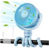 Image 1 : Momcozy Portable Stroller Fan – Blue