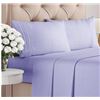 Image 1 : CGK Linens 4-Piece Queen Microfiber Lavender Sheet Set