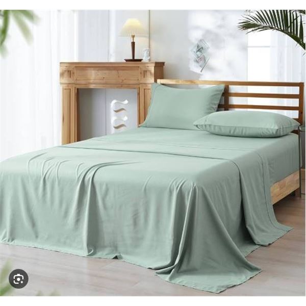 PHF B Fitted Sheet Sage Green King Size, Model X0043X61ZJ