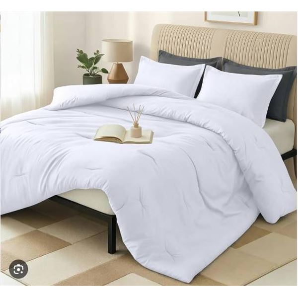 Utopia Bedding King Duvet Cover Set, 3 Piece, White