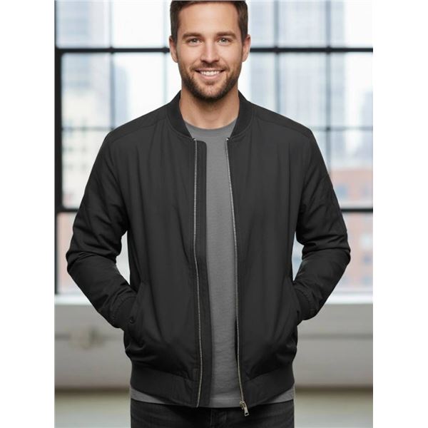 Outdoor Jacket With Zipper, Size L/XL, Dark Gray